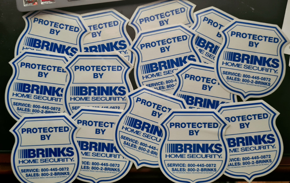 Brinks Security Alarm Decal Window Door Sticker