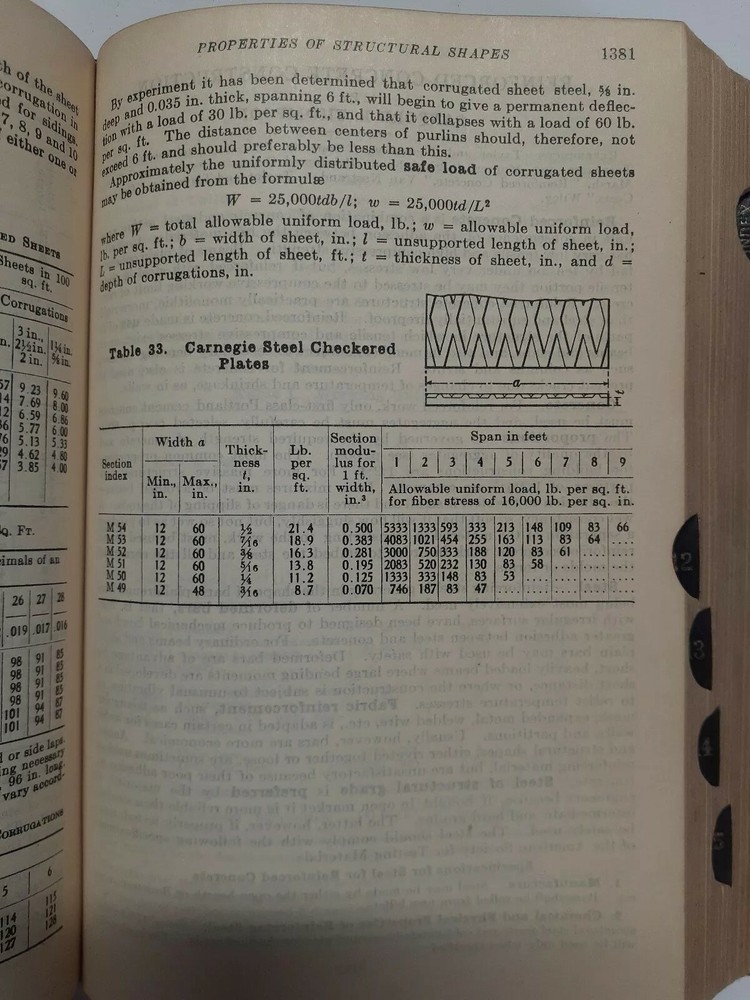 Marks' Mechanical Engineers' Handbook 1929 Second Edition Vintage