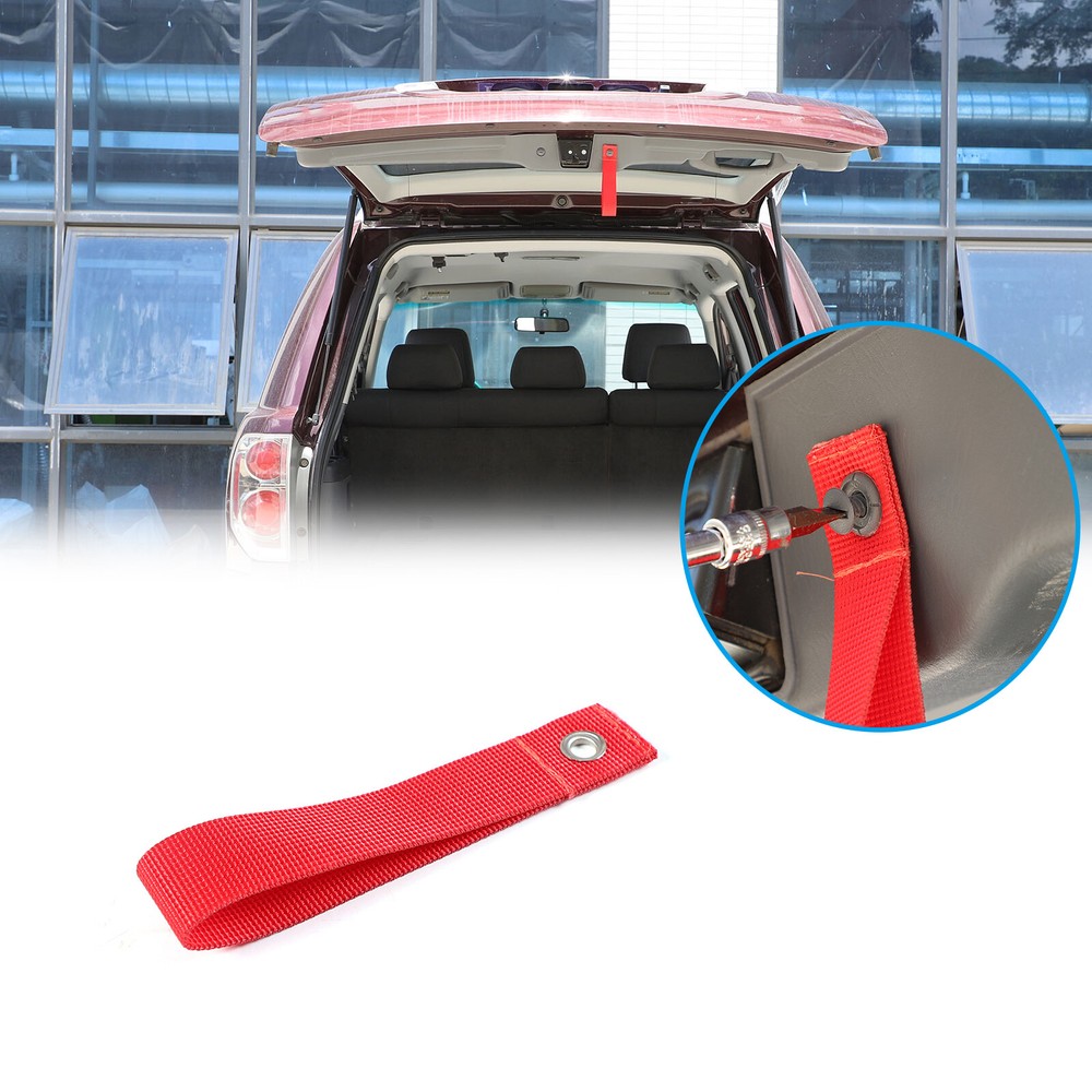 Red Interior Rear Trunk Handle Pull Strap For Honda Pilot 2008