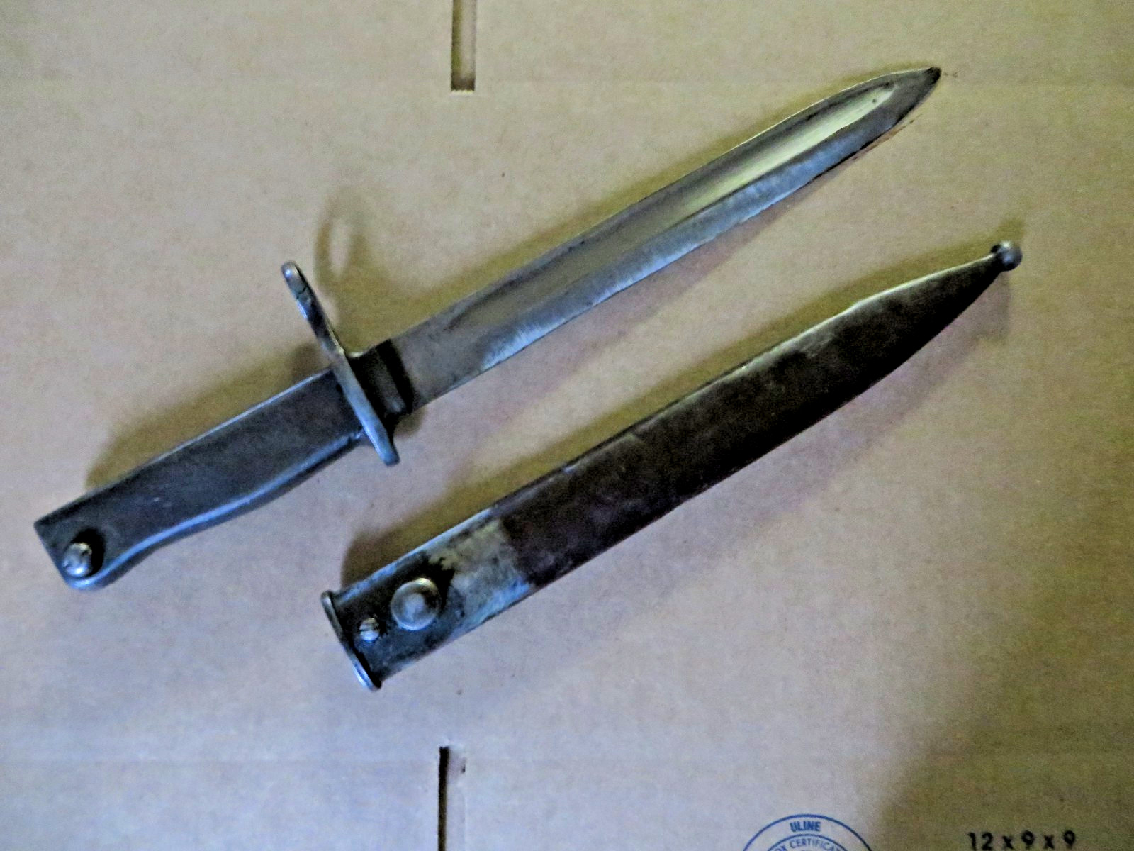 WWI GERMAN ERSATZ BAYONET Very Good Original Condition (crack on mount ring)