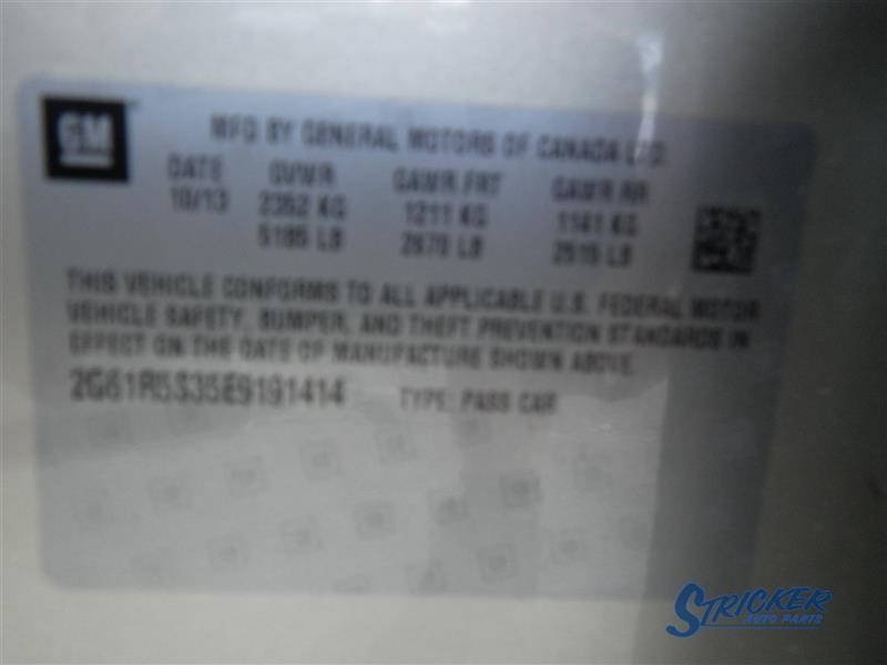 Cadillac XTS 2014 Collision Avoidance Control Module Driver Assist 23162925 749