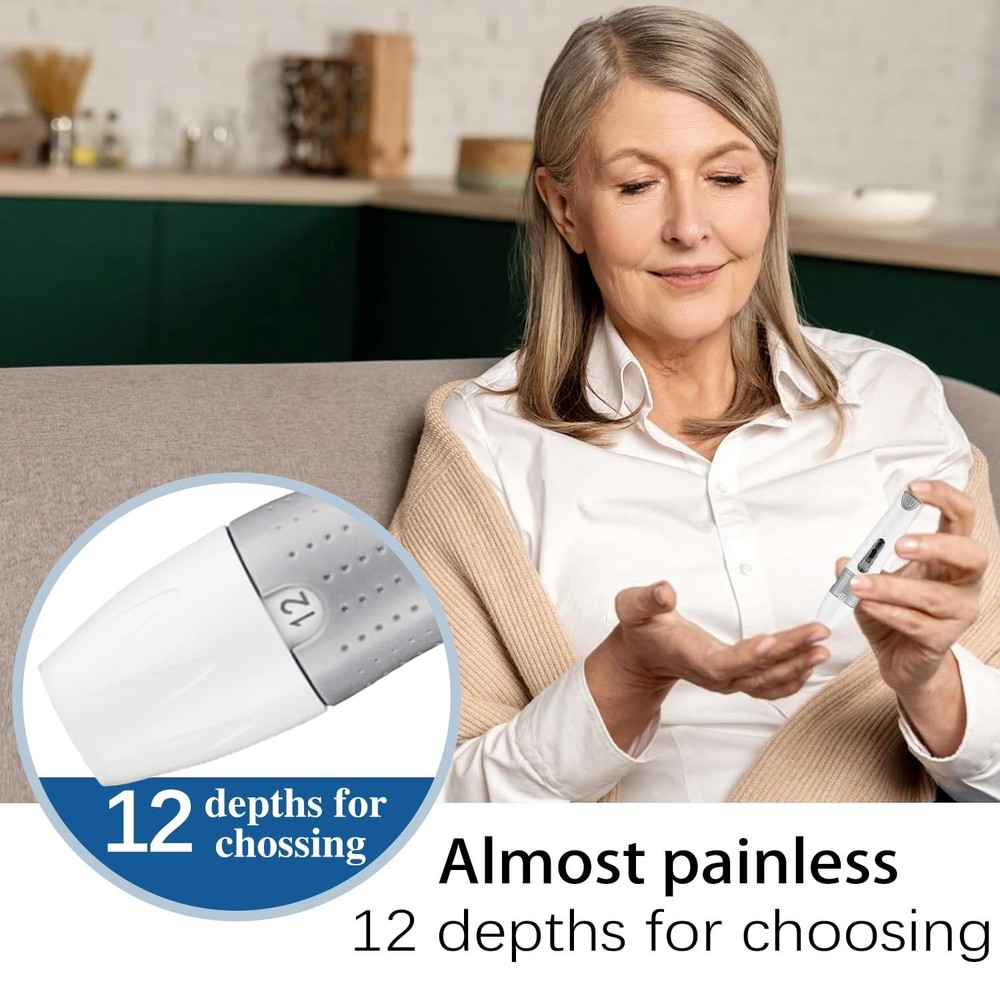 30G Lancets & Efficient Lancing Device - Safe, Quick & Easy Diabetes Testing