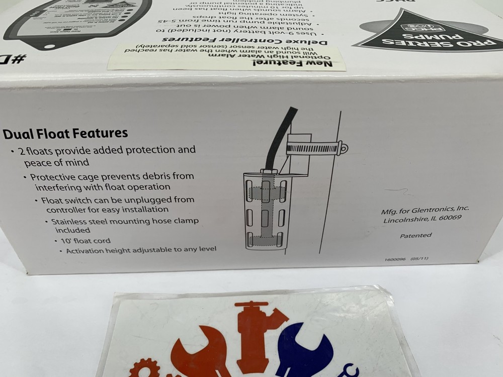 Glentronics DFC2 Pro Series Pumps Deluxe Controller w/Dual Float Switch w/USB