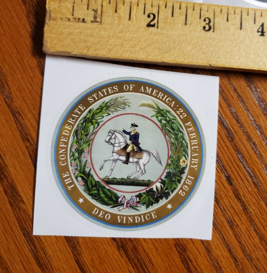 Seal of Confederate States of America C.S.A. 3 inch Round Sticker lot of 3