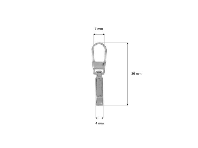 1x Replacement Handle Zipper Silver Coloured Zip Clasp Slightly Swap