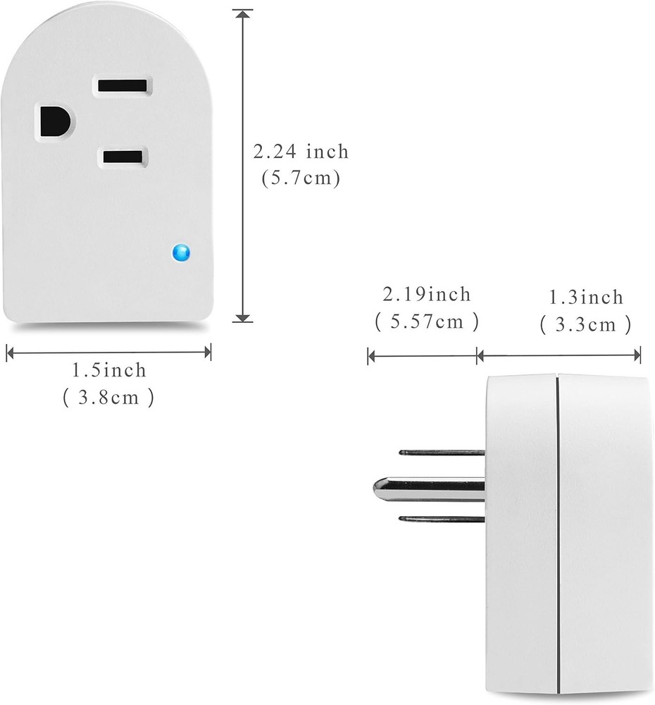 Single Outlet Surge Protector with Indicator Light - 245J/125V, 4 Pack