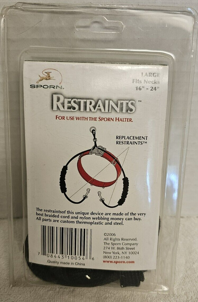 Sporn Restraints Set Replacement For Dog Halter Size L