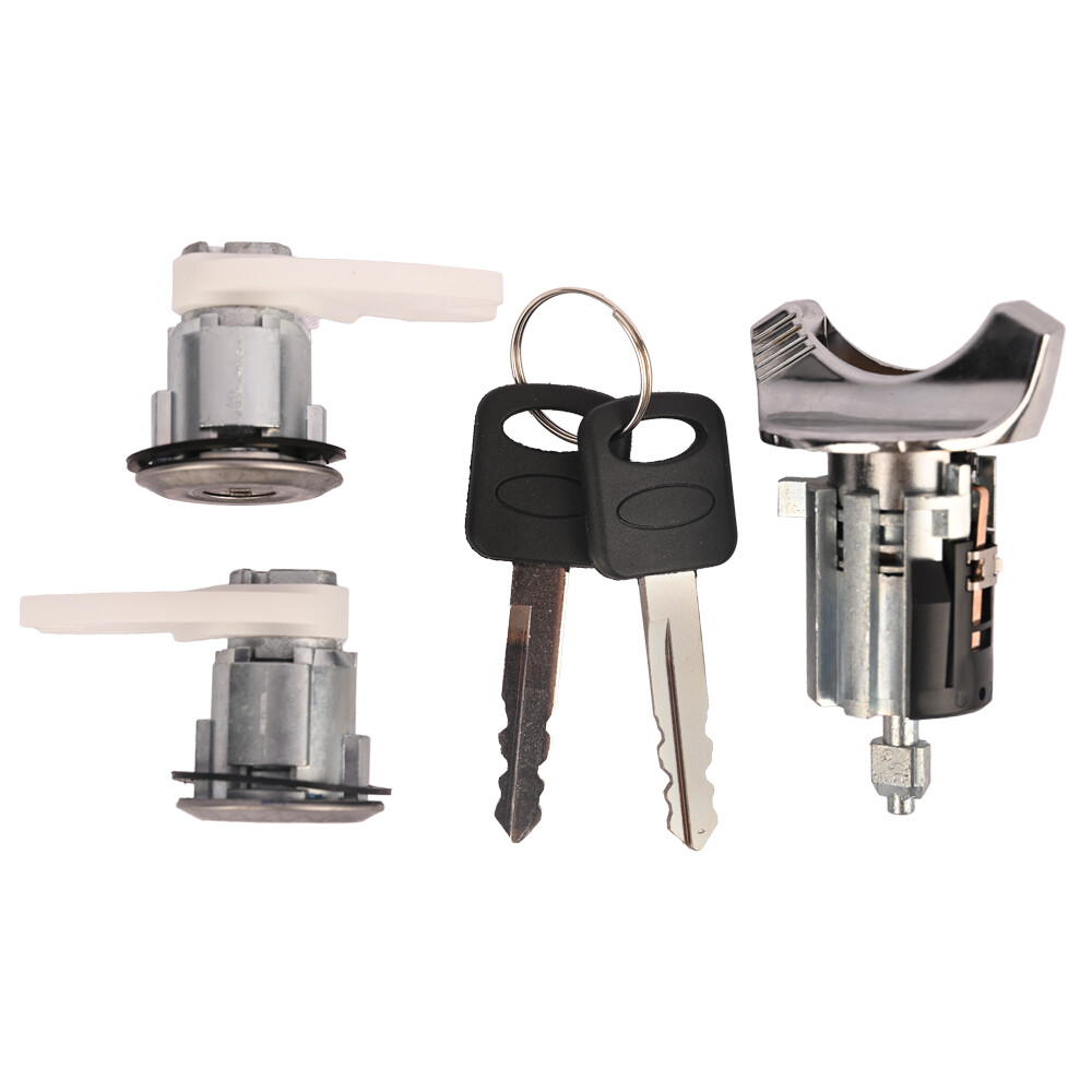 For Ford Ignition Switch & Pair Door Lock Cylinder With 2 Keys (Keyed Alike)