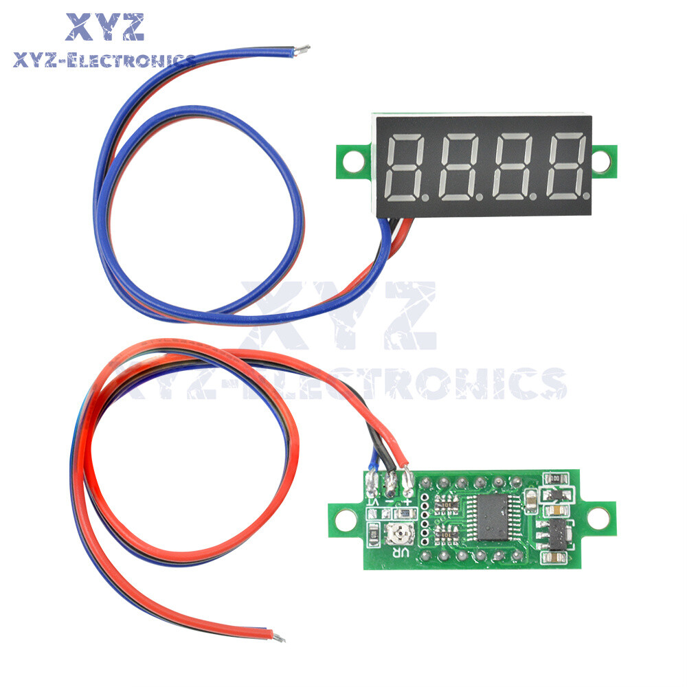 0.36 "Digital 4-Digit Voltmeter LED 0-100V Voltage Tester Panel Meter 3-Wire