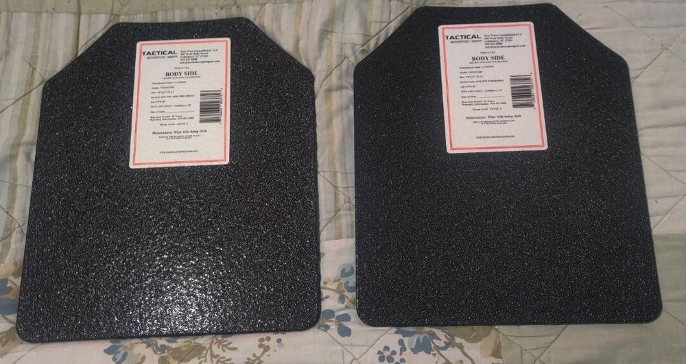 2 10x12 Level 3A Tactical Scorpion Plates with carrier