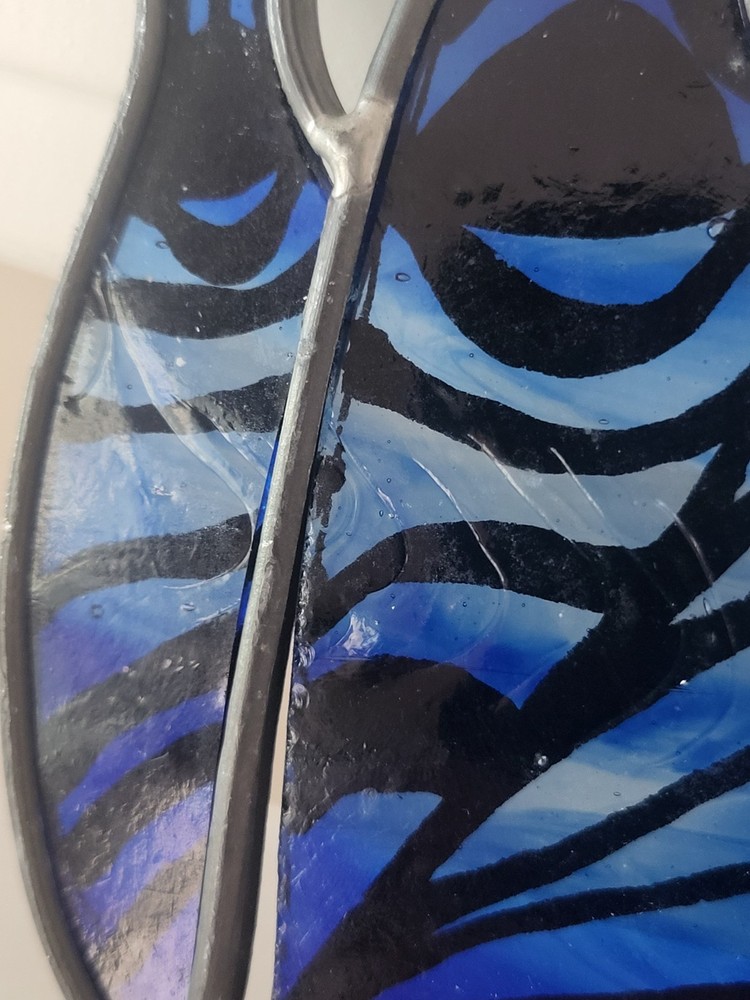 Vtg Stained Butterfly Suncatcher