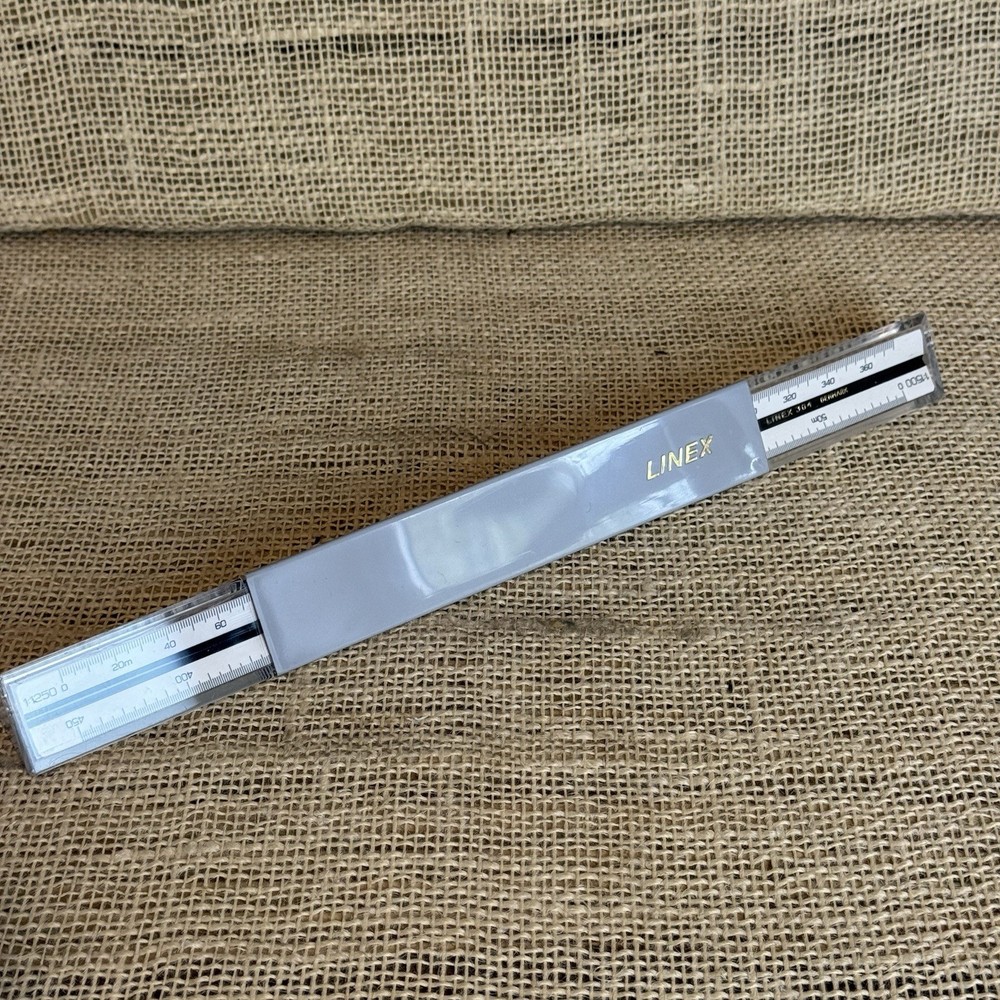 Linex 304 Triangular Graphics Engineering Drawing ruler in original case