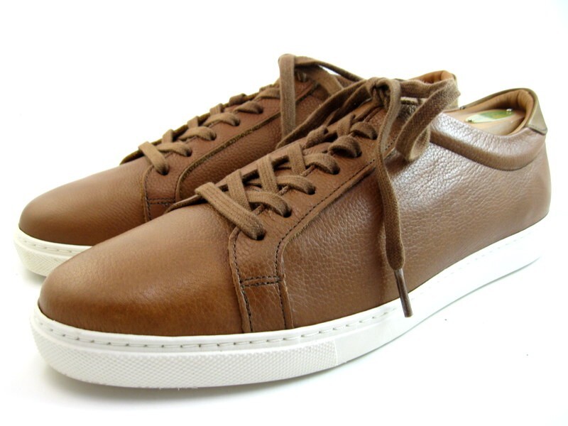 NEW Allen Edmonds "COURTSIDE" Mens Leather Dress Sneakers 9.5 D Walnut(490N)