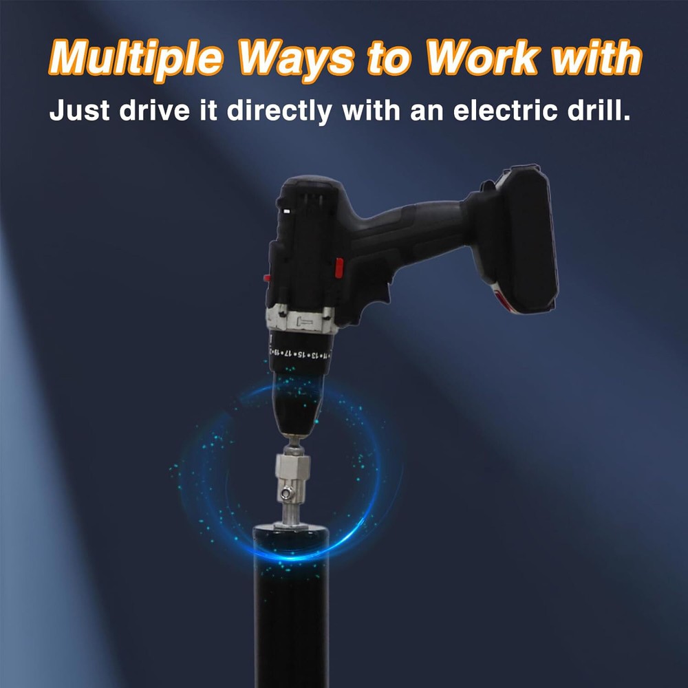 Cordless Drill Adapter with 1/2 Inch Socket Bit for Trailer Jack Crank Handle