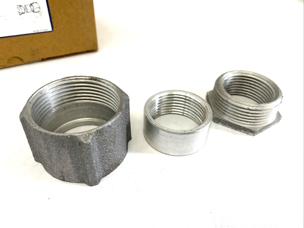 Qty (5) 1" 3 Piece CONDUIT COUPLINGS THREADED EC100A ACP