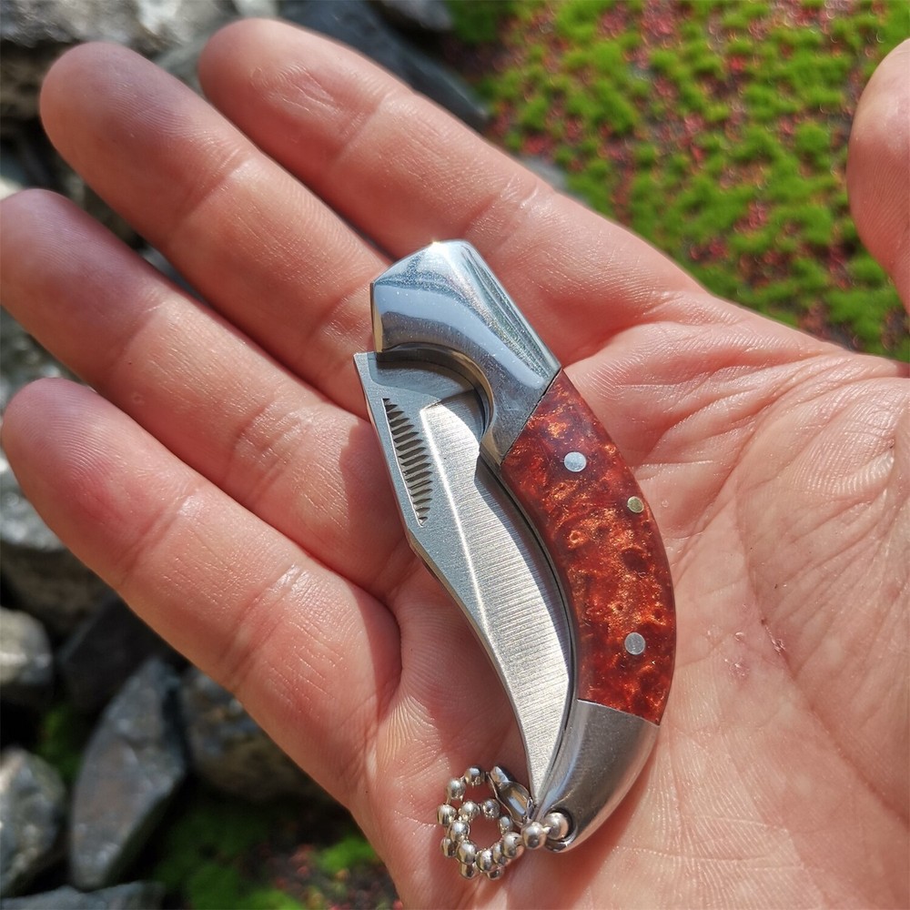 Outdoor Folding Knife Mini Multi-function Key Chain Pendant Pocket Knife Tool