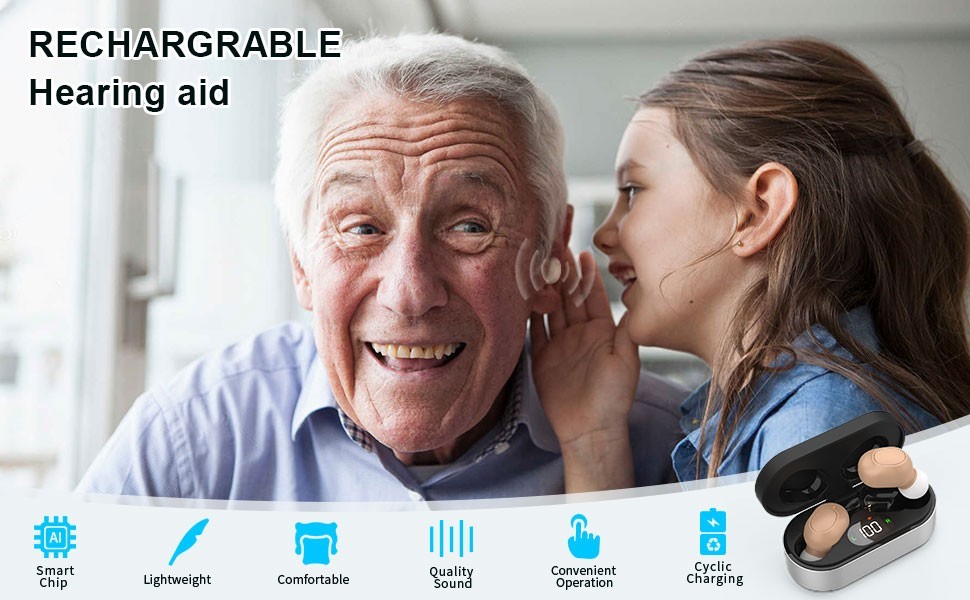 Rechargeable Hearing Aids for Adults Gain
