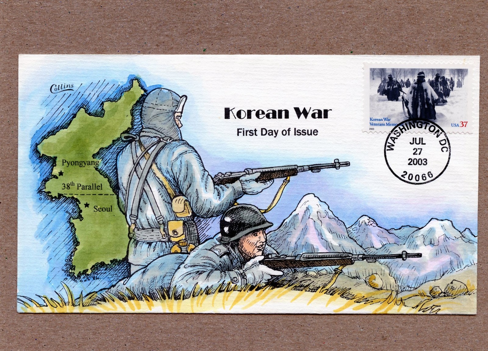 WWLF COLLINS FDC    3803   THE KOREAN WAR