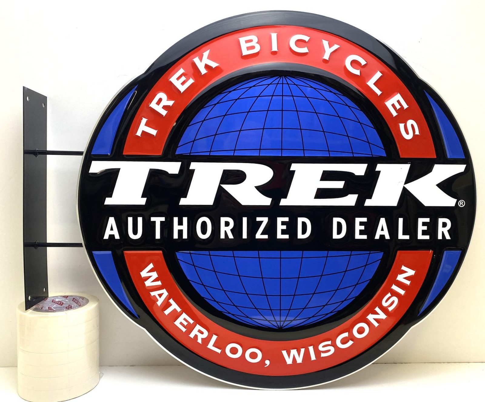 Big TREK bicycle AUTHORIZED Dealer SIGN Waterloo, WI 26"x22" DOUBLE Sided