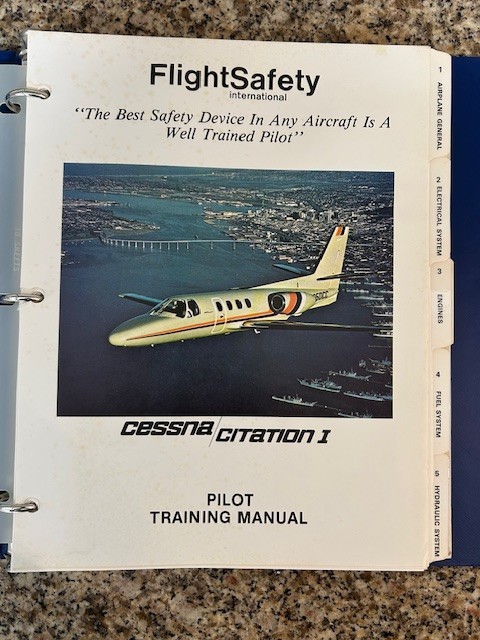 Cessna Citation I Pilot Training Manual 1985 Operations Book