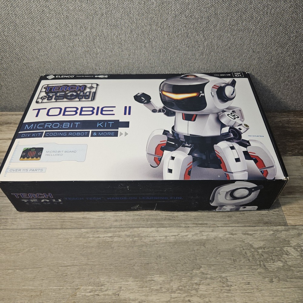 TOBBIE II Micro Bit- Build Coding Robot Kit- Edu STEM Toy - Open Box - Complete