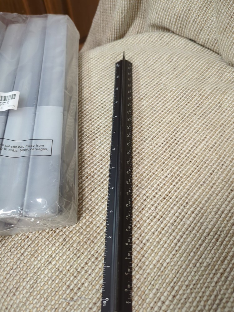 Macarrie 10 Pcs Architectural Scale Triangular Ruler 12" Architect Engineers...