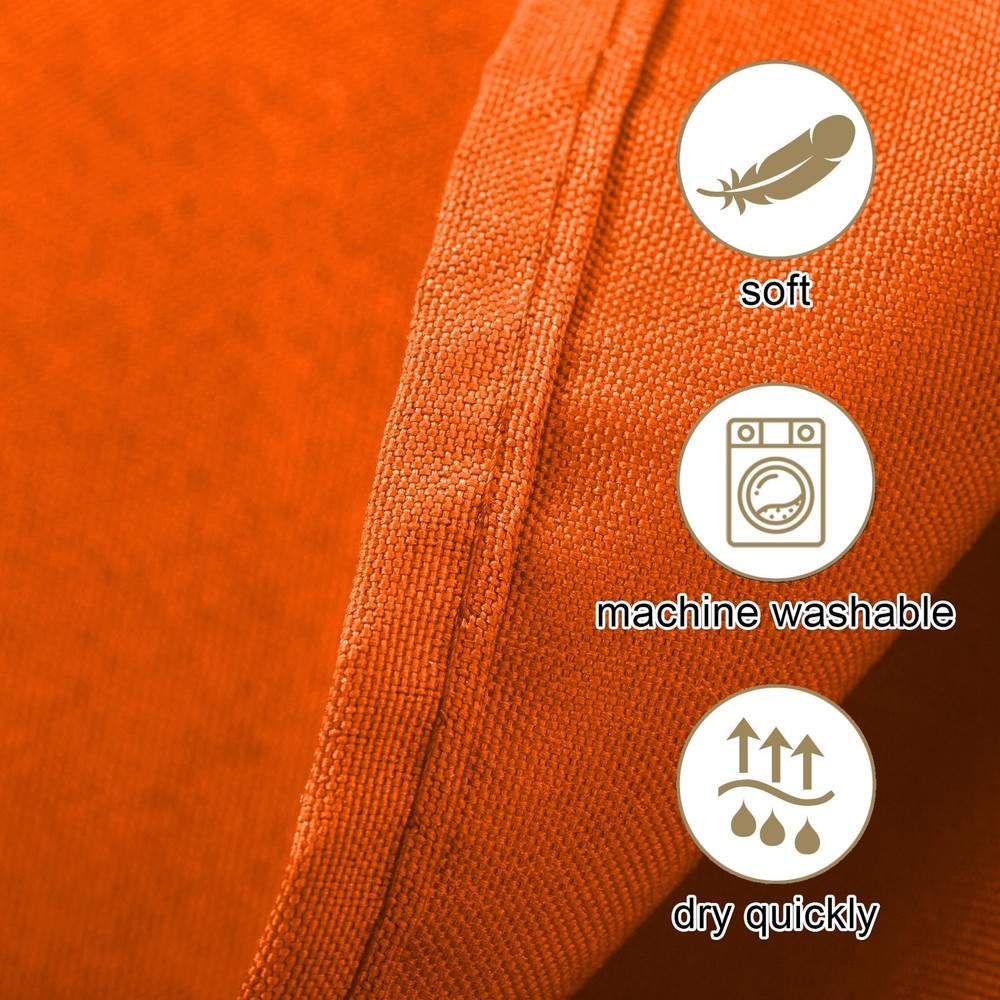 2 Pack 90x132 Inch Orange Rectangular Tablecloth Polyester Wedding/Banquet