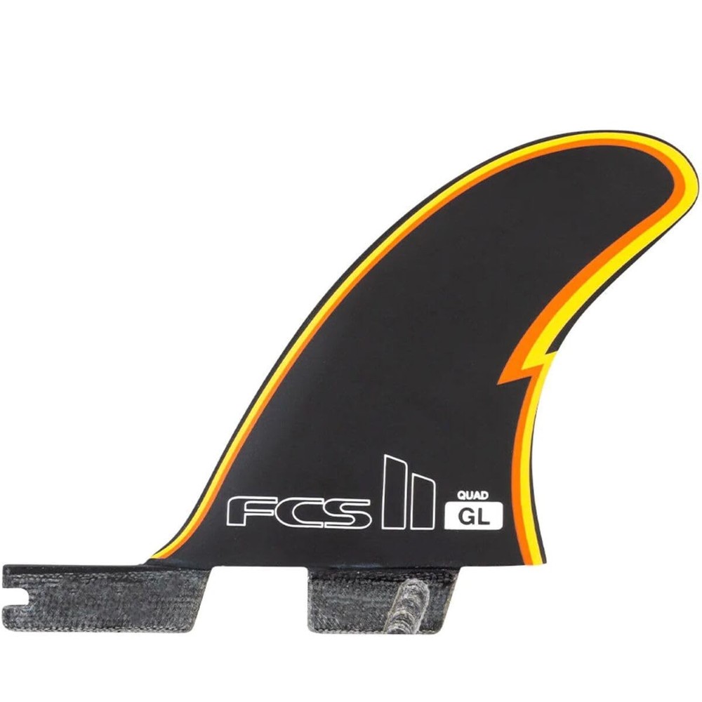 FCS 2 GL PC Tri-Quad Fin Set Black M