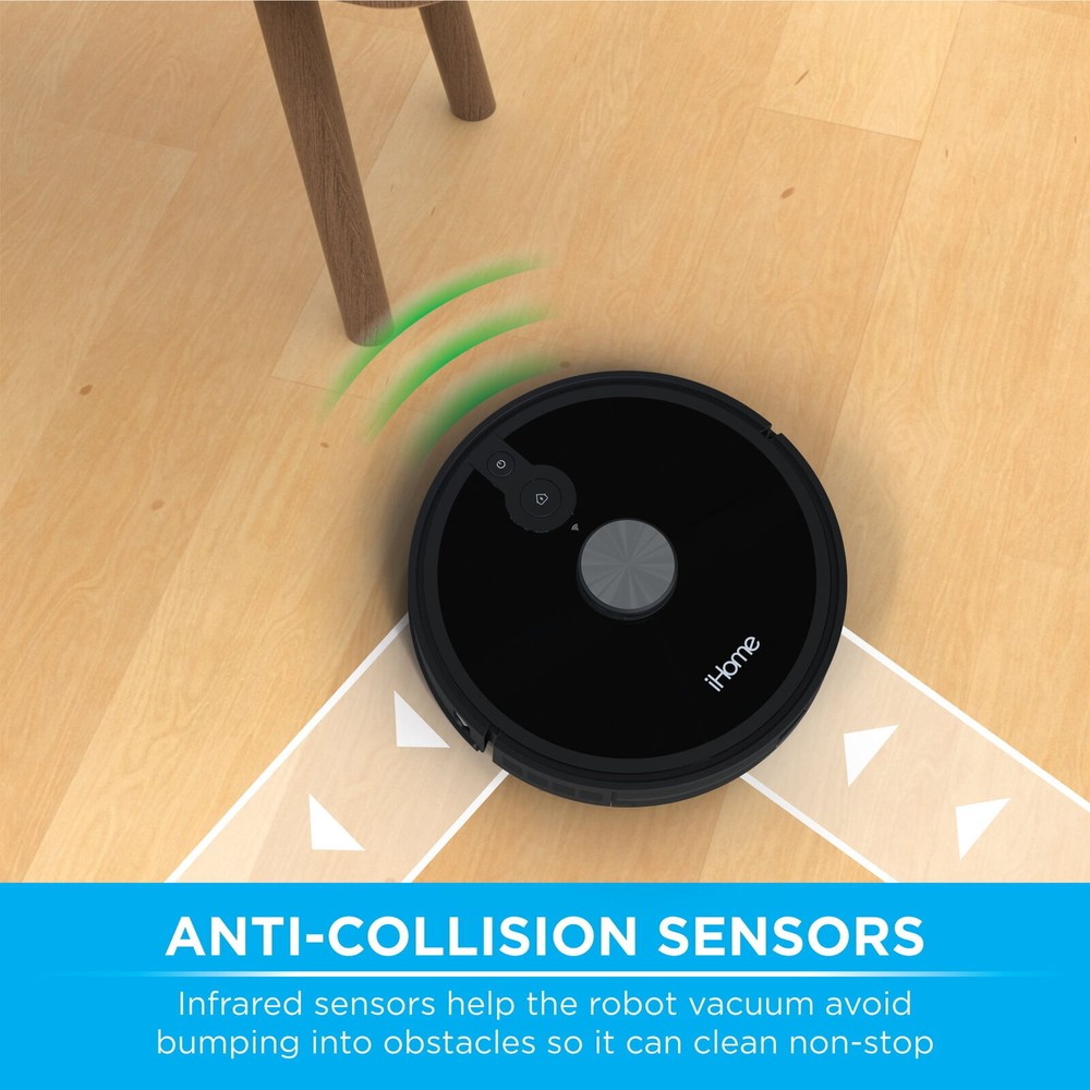 Self Empty Robot Vacuum Lidar Mapping 150 Min Runtime Strong Suction Black New