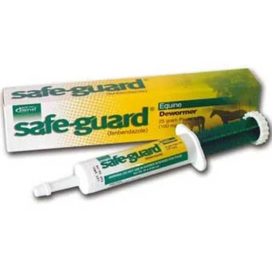 2 TUBES Safeguard Horse Dewormer - 25 Gram paste 10% (100mg/g) 2 TUBES NEW MERCK