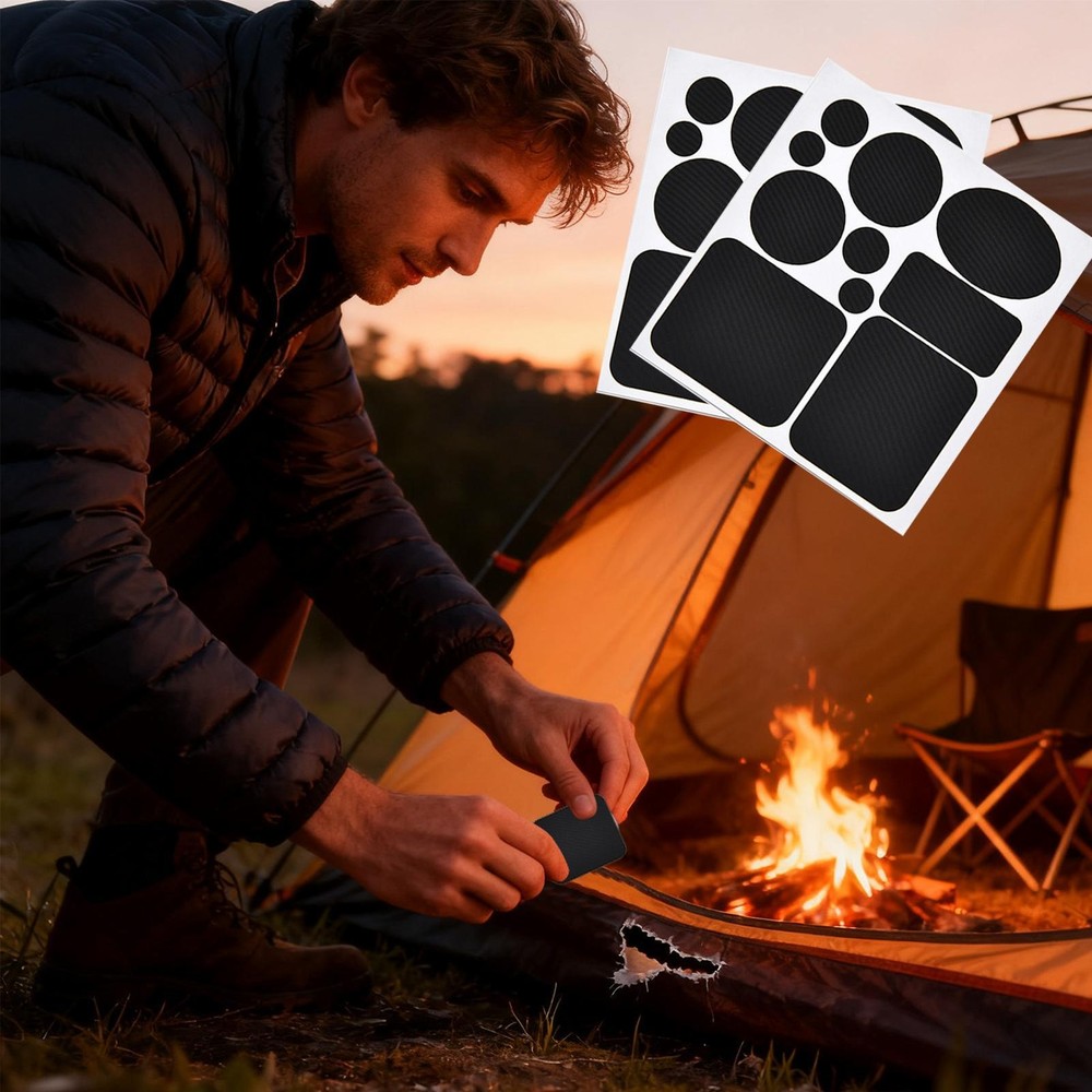 Down Jacket Patch 6 Pieces Self Adhesive Waterproof Nylon Patches