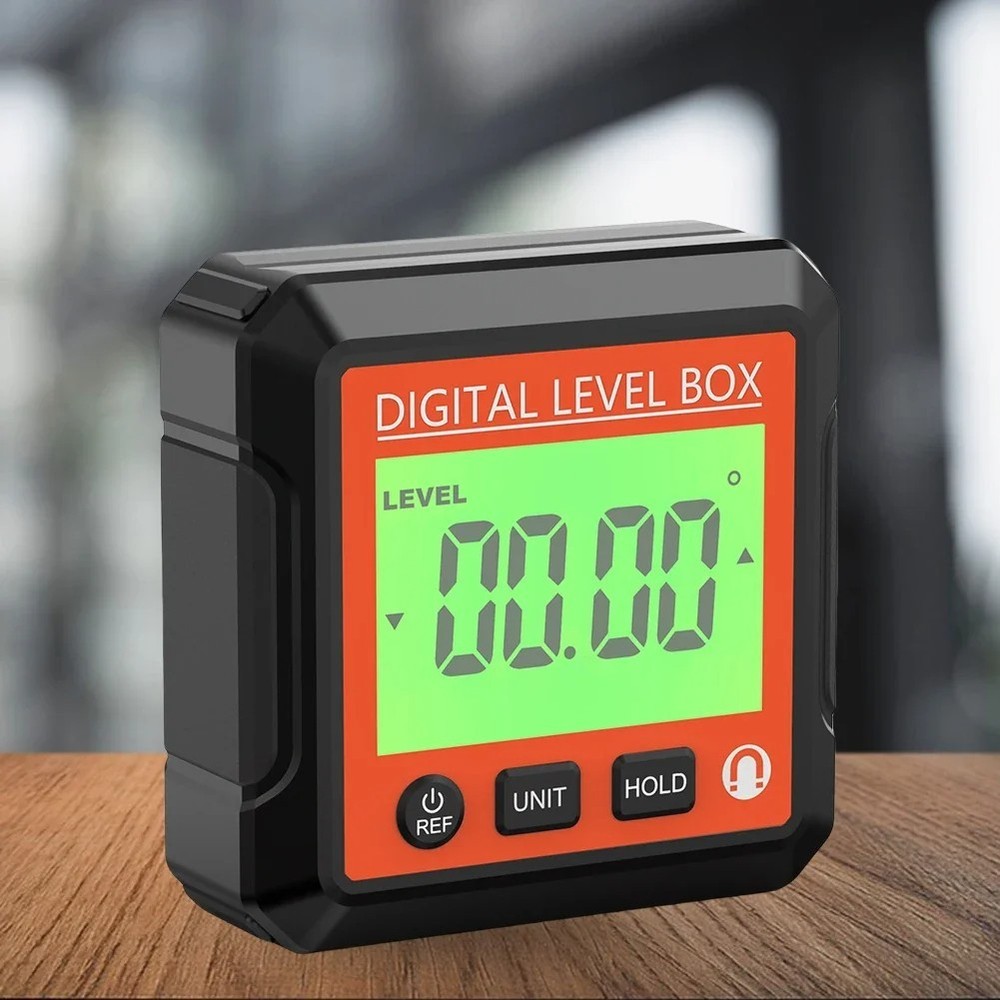 Digital Angle Finder Magnetic Protractor Inclinometer 360° Measuring Tool