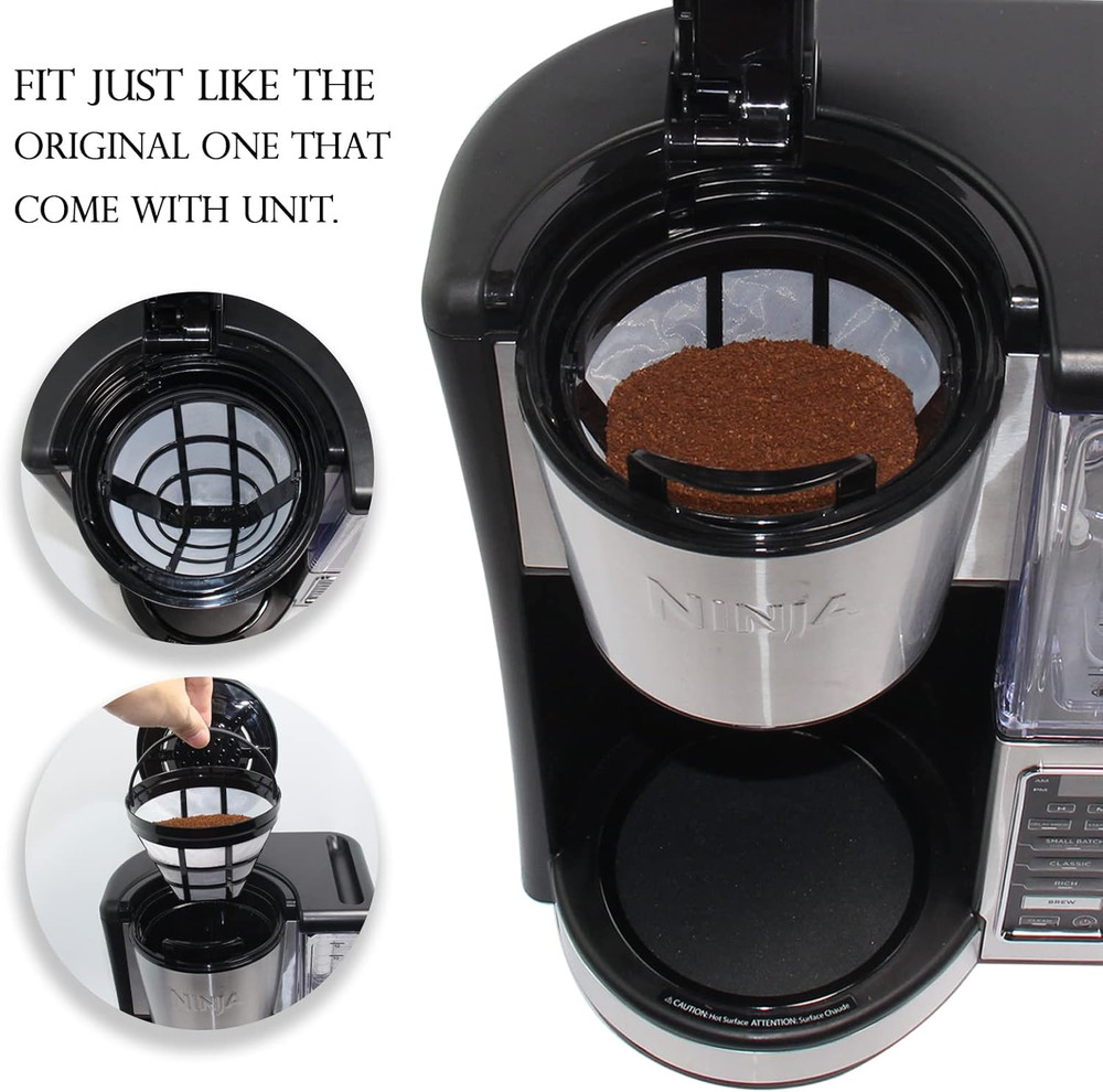 (4-Pack) No.4 Cone Reusable Replacement Coffee Maker Basket Filter Compatible wi