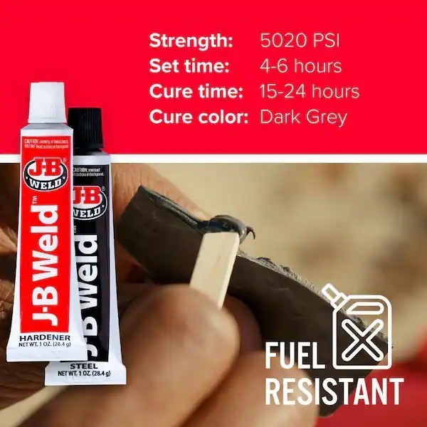 Strongest Metal Steel Aluminum Bond Adhesive Cold Weld Reinforced Epoxy Glue 2oz