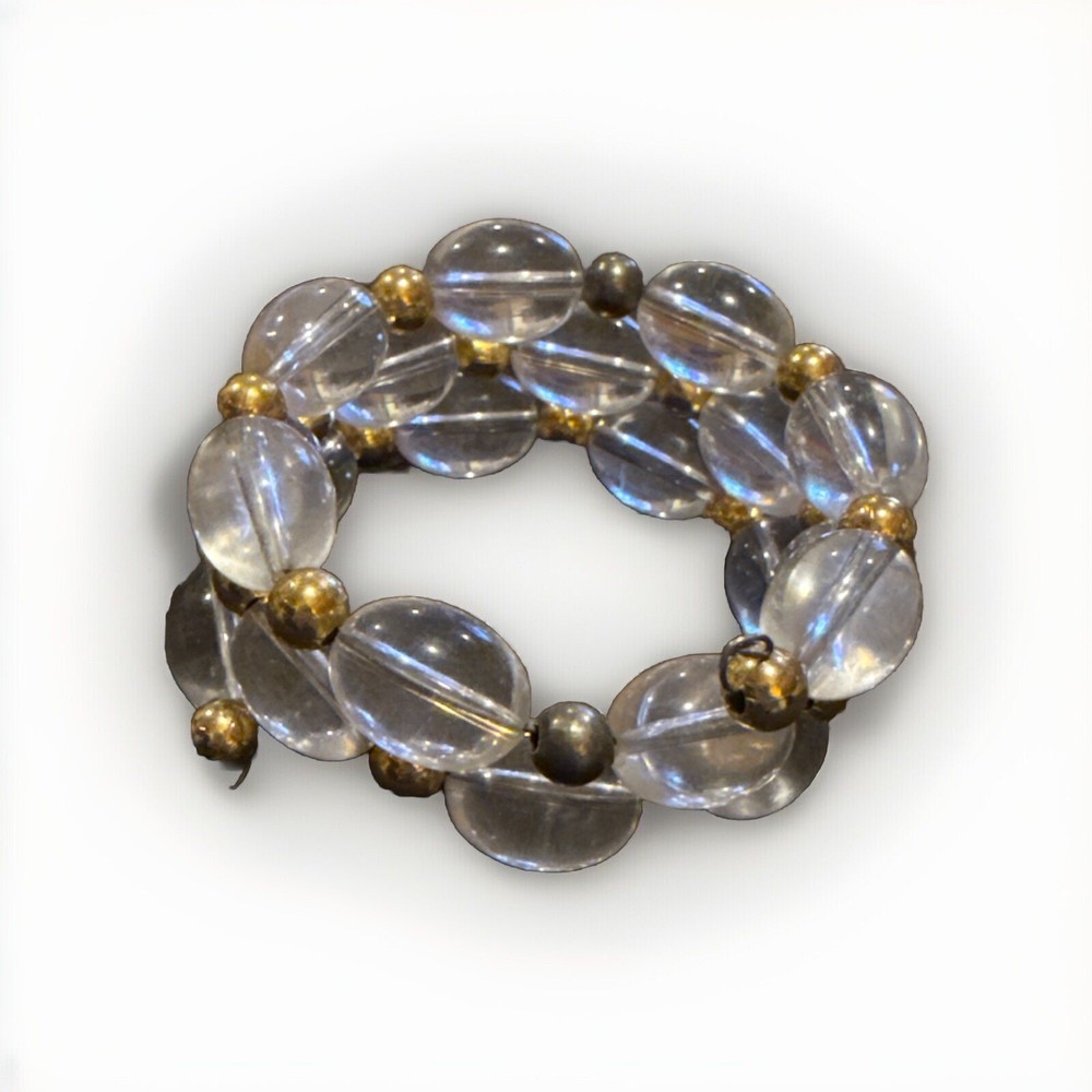 Vintage Clear Lucite Wrap Bracelet