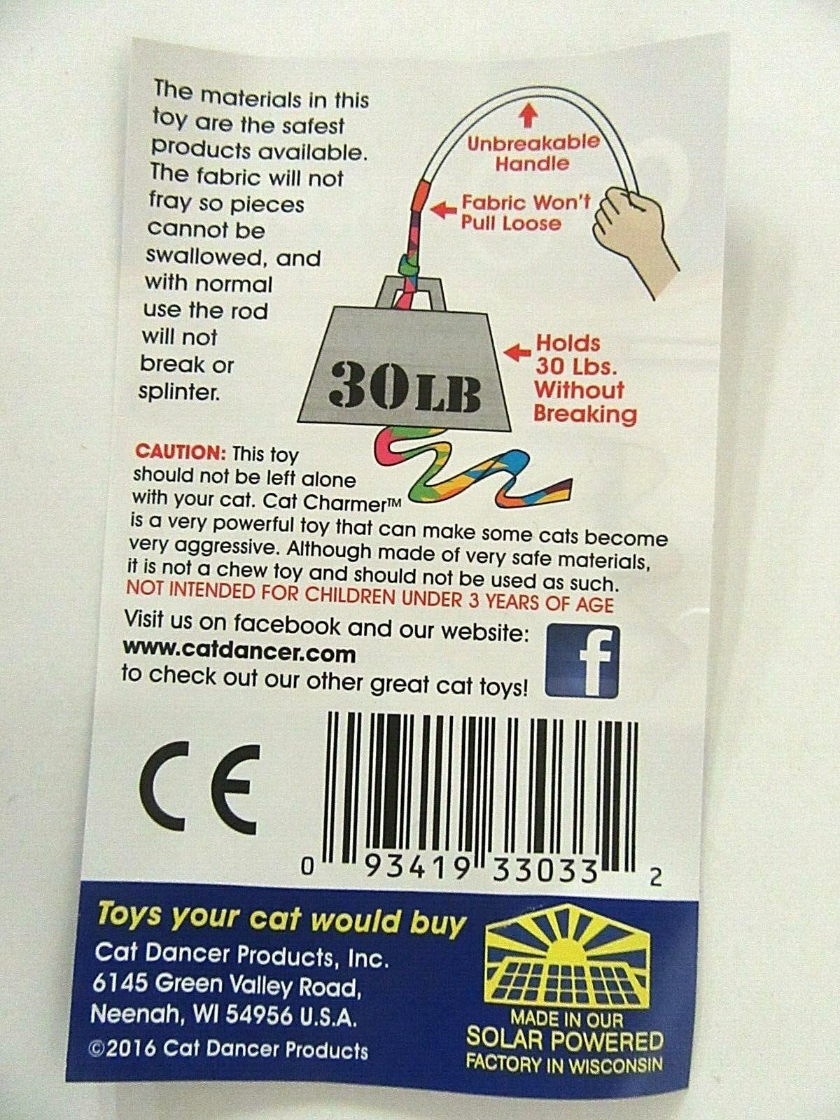 Cat Dancer Rainbow Cat Charmer Ribbon Cat & Kitten Toy