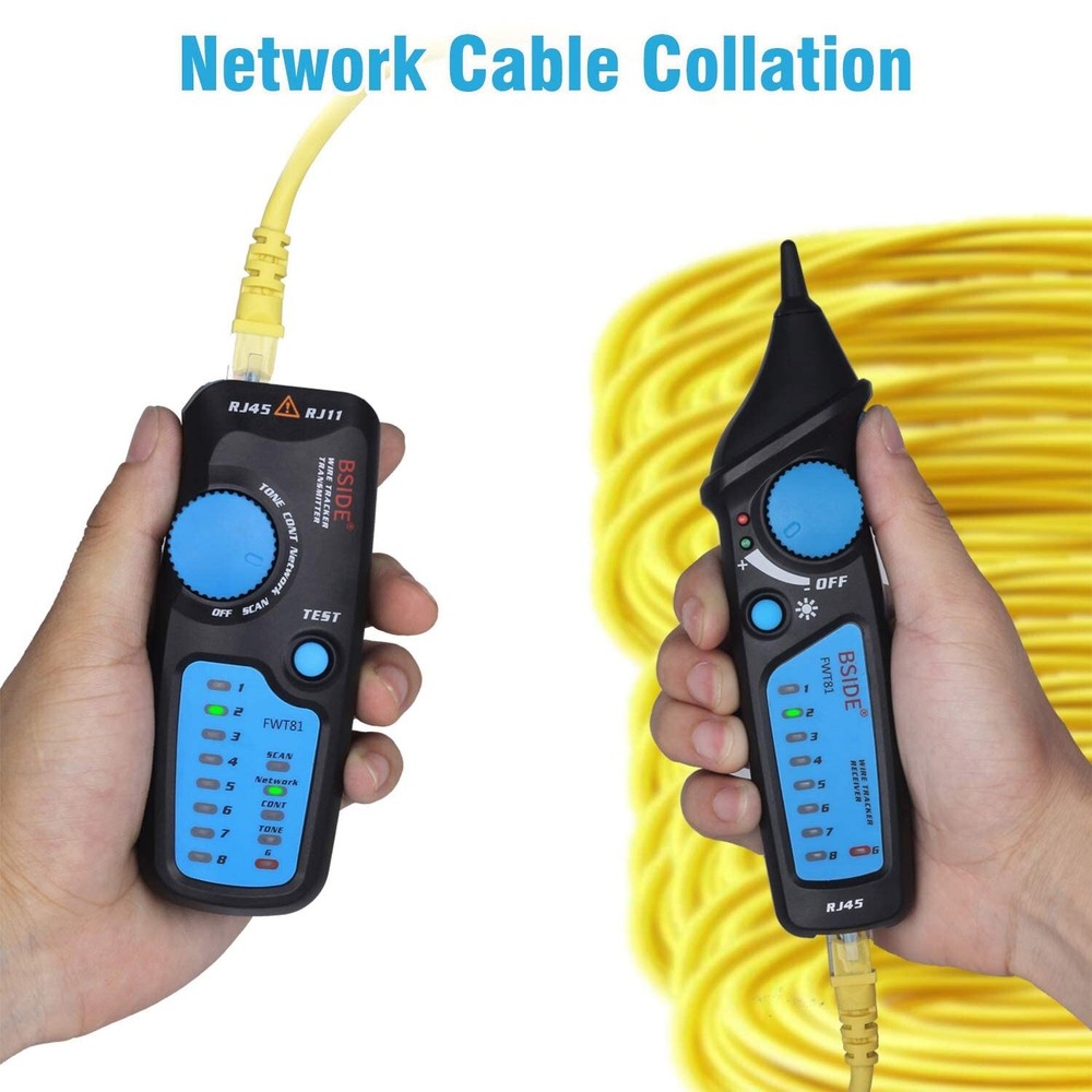 Bside Multifunction Network Cable Finder Tester Tracker RJ45 RJ11 Wire