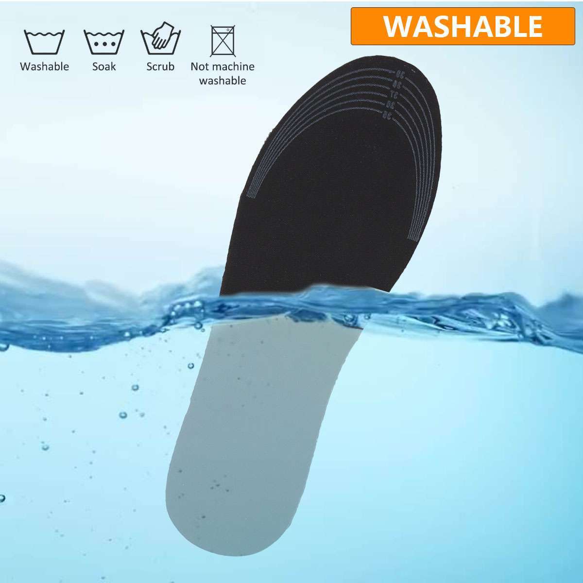 USB Electric Heated Shoe Insoles Warm Socks Feet Heater Foot Winter Warmer Pads
