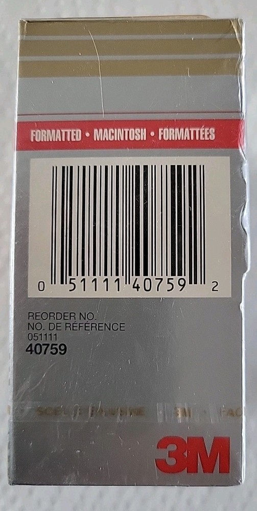3M DSHD Diskettes Double-Sided High Density 3.5" Floppy Disk 10PK Mac Format New