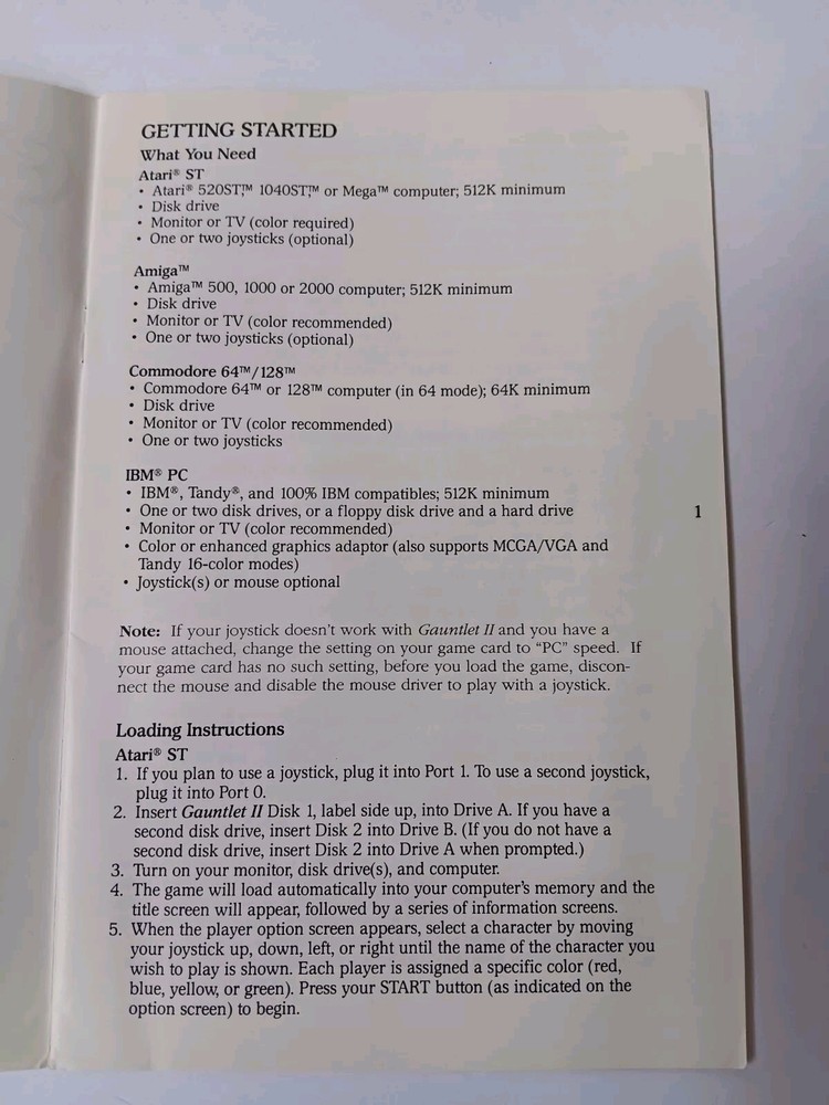 Commodore 64 Gauntlet II/2 Computer Game Software Tested/Works