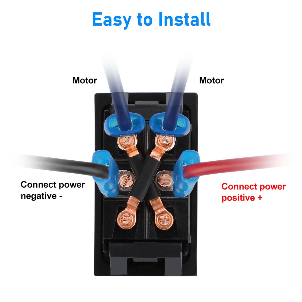 2Pcs 30A DPDT Momentary Reverse Switch Up Down Switch for 5th Wheel Trailer