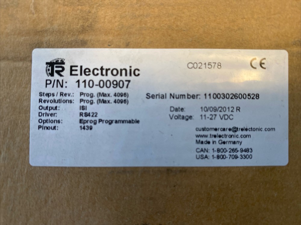 Tr Electronic Encoder P/N 110-00907 Brand New!!!