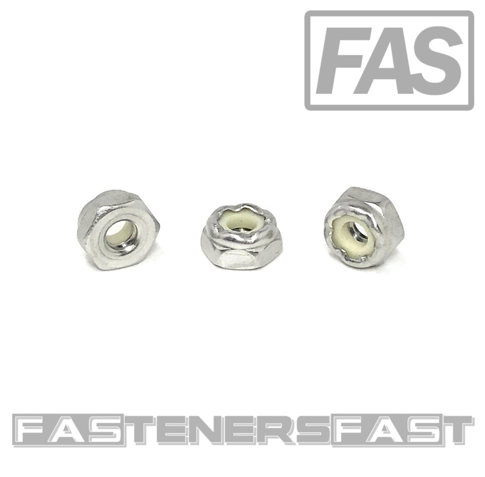 (100) 8-32 Stainless Steel Nylon Insert Jam Thin Nuts #8 NTM Locking Nuts