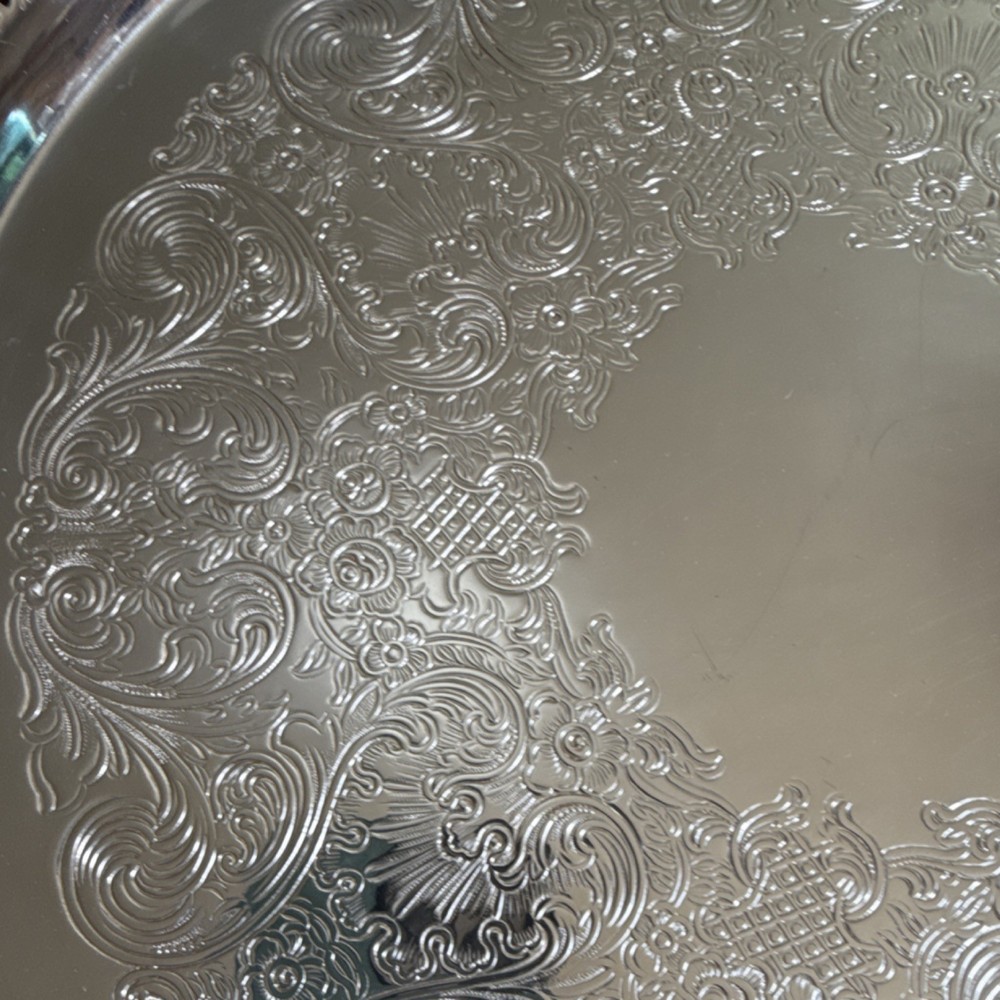 WM Rogers Silver Plate Ornate Tray