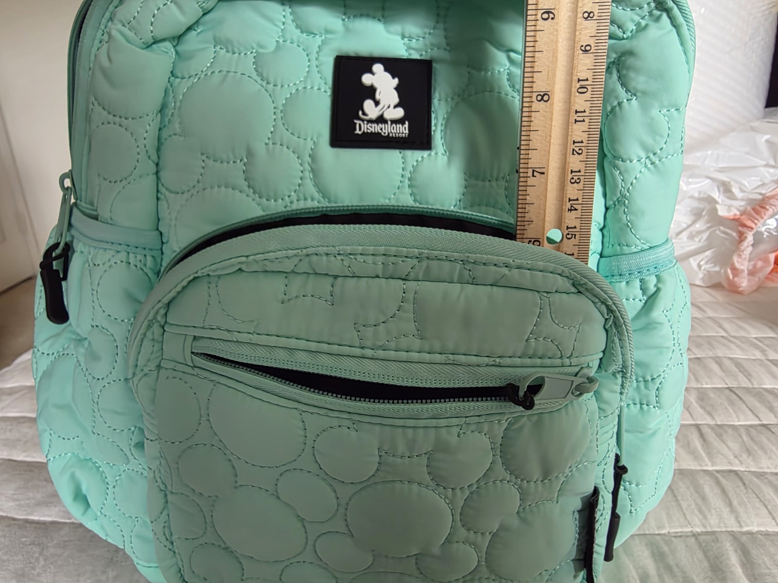 Disneyland Resort - Teal Mini Backpack with Quilted Mickey Ear Stitching (New!)