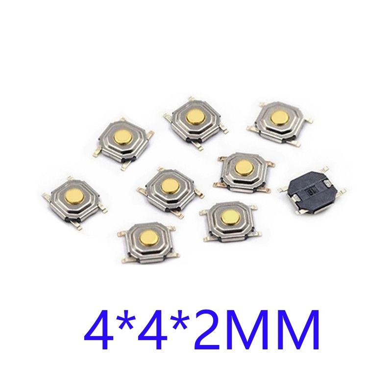 10pcs 4×4×2mm SMD Tactile Push Button Switch Momentary PCB SMT US Ship