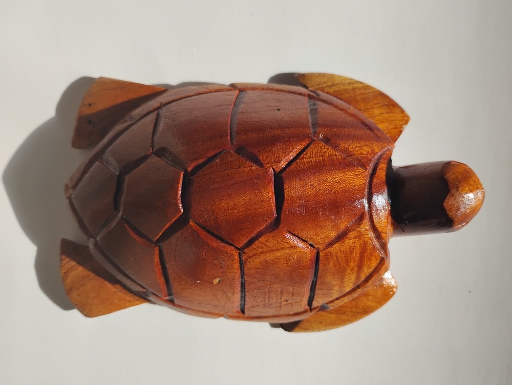 Wooden Turtle Carved