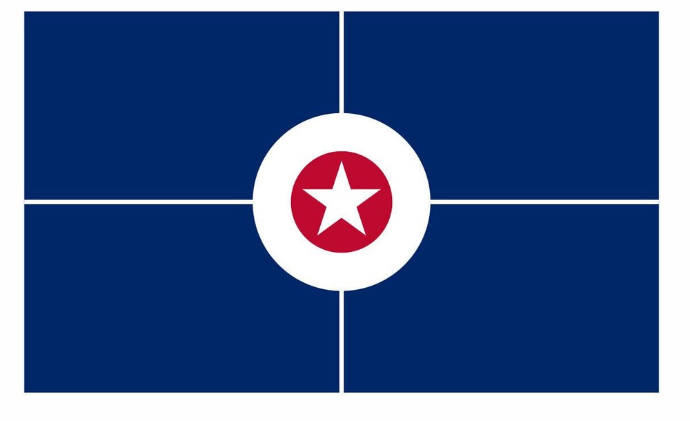 Indianapolis Indiana Flag Sticker Decal