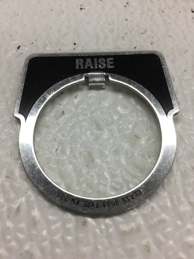 Square D 9001 KN-227 Push Button Legend "RAISE"