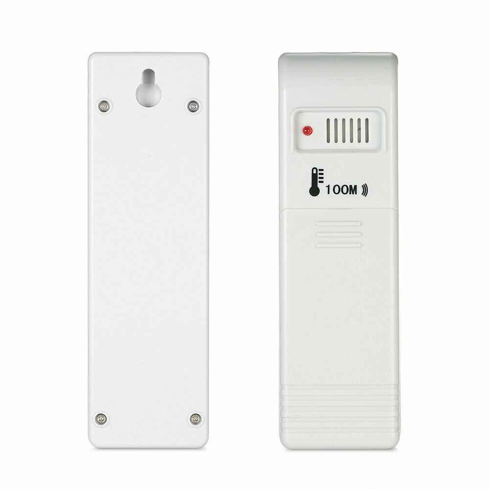 Indoor Outdoor Digital Thermometer Clock Temperature Meter Wireless Transmitter